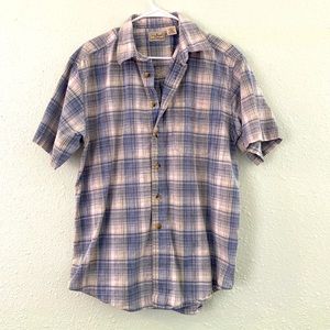 L. L. Bean vintage  short sleeve shirt Blue Large Men